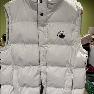 Joe Whistler White Puffer Vest – Warm Winter Sleeveless Jacket